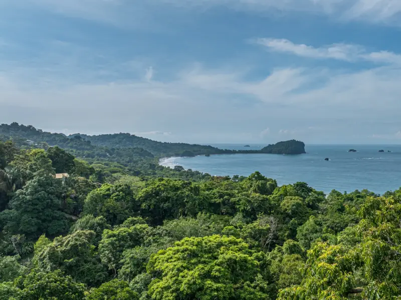 The bay and headland seen from the villa